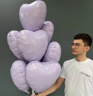 Сет фольгированных шаров «лаванда»