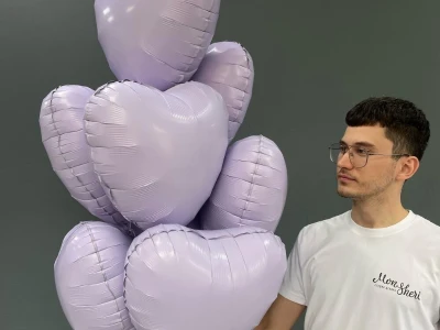 Сет фольгированных шаров «лаванда»