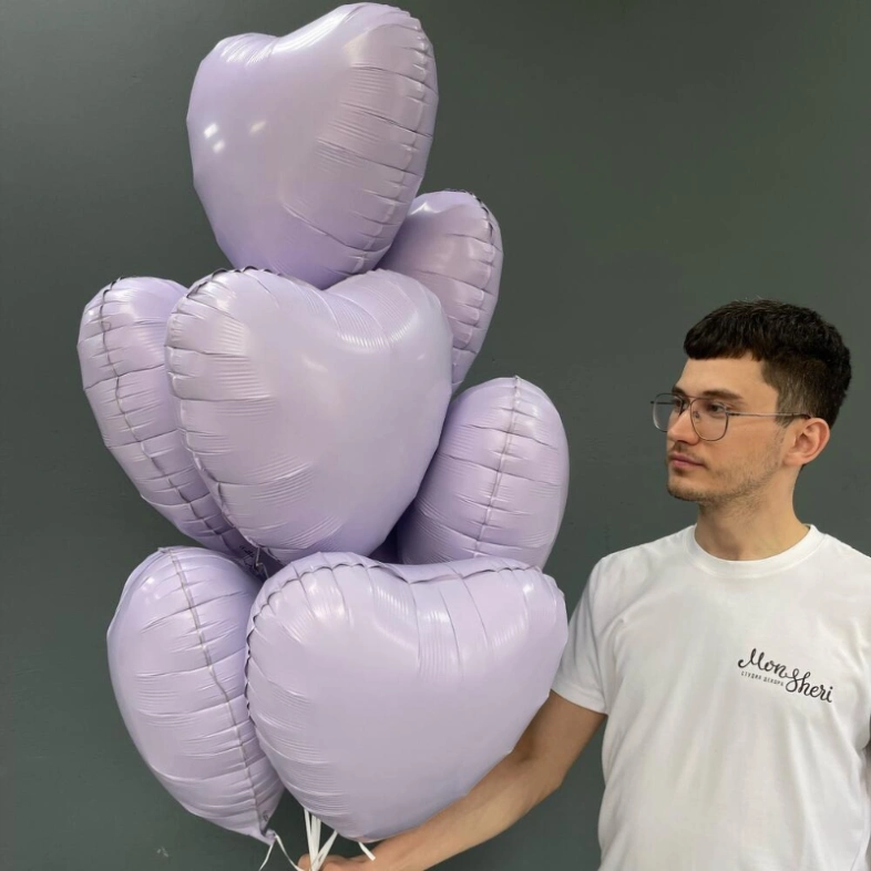 Сет фольгированных шаров «лаванда»