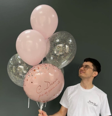 7 гелиевых Шаров «с днем рождения» 🌿