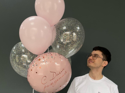 7 гелиевых Шаров «с днем рождения» 🌿