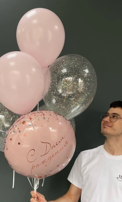 7 гелиевых Шаров «с днем рождения» 🌿