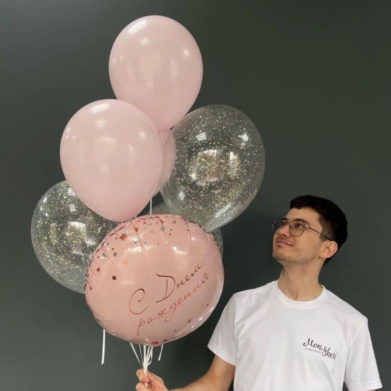 7 гелиевых Шаров «с днем рождения» 🌿