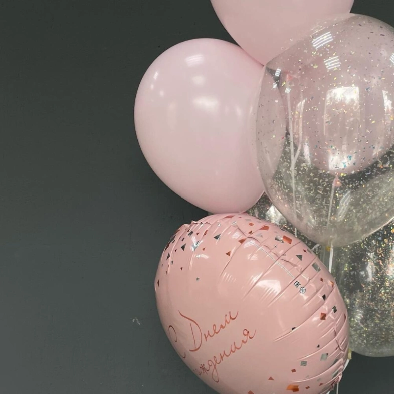 7 гелиевых Шаров «с днем рождения» 🌿