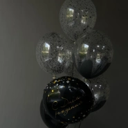 Гелиевые шары «С Днем рождения» Black 3