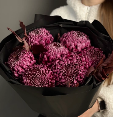 Моно из хризантемы Бигуди