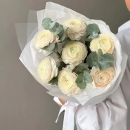 Эксклюзивный букет с ранункулюсами🤍 1