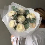 Эксклюзивный букет с ранункулюсами🤍 0