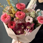 Осеннее настроение с орхидеей и розами 2