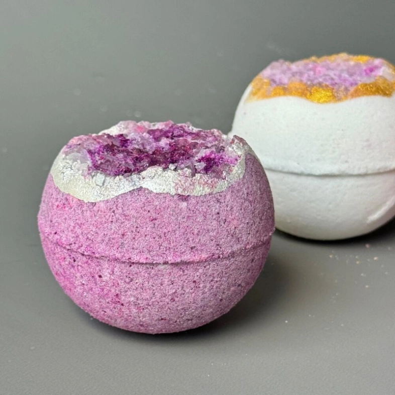 Бокс Бомбочки для ванны Жеода с солью 3 в наборе