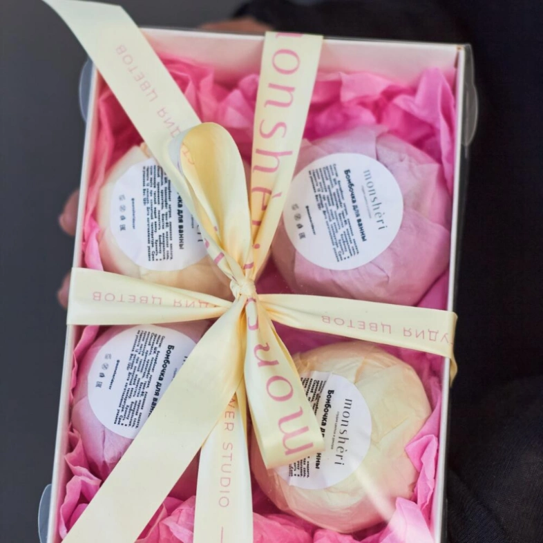 Бокс с бомбочками для ванны 4 в наборе 💜