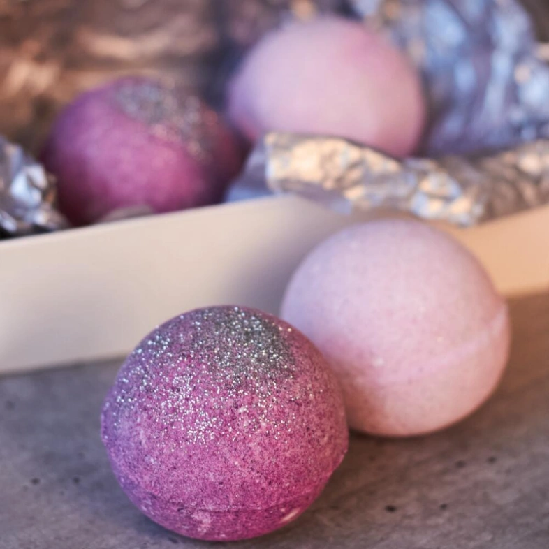 Бокс с бомбочками для ванны 4 в наборе 💜