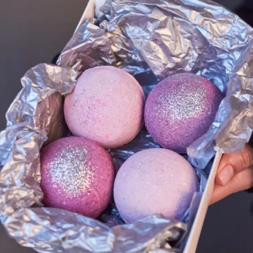 Бокс с бомбочками для ванны 4 в наборе 💜