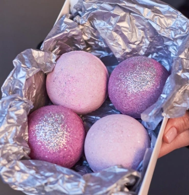 Бокс с бомбочками для ванны 4 в наборе 💜