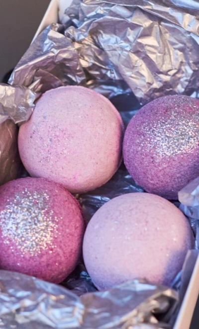 Бокс с бомбочками для ванны 4 в наборе 💜