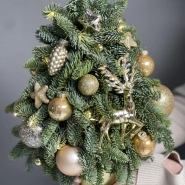 Ёлочная композиция ручной работы 2