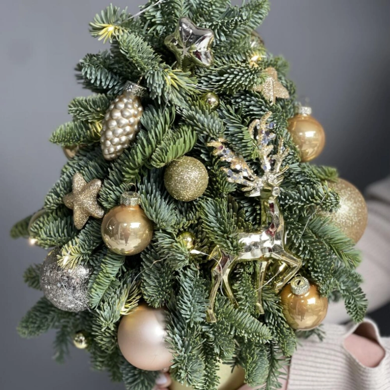 Ёлочная композиция ручной работы