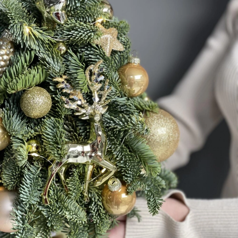 Ёлочная композиция ручной работы