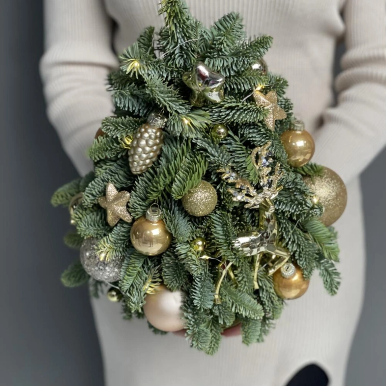 Ёлочная композиция ручной работы