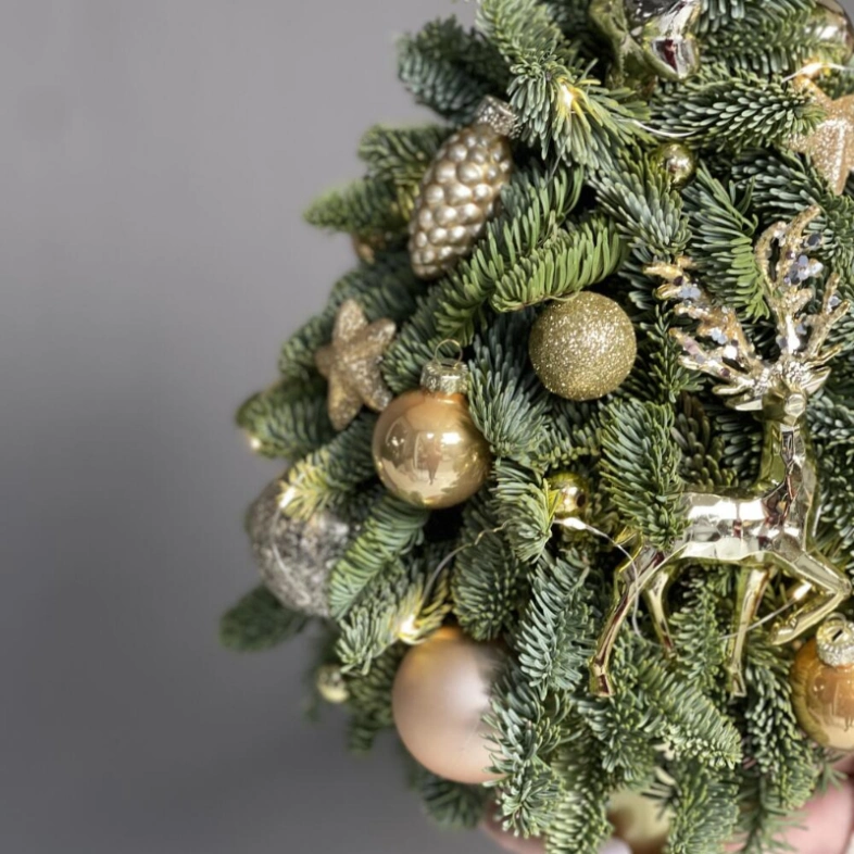 Ёлочная композиция ручной работы