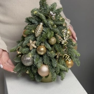 Ёлочная композиция ручной работы 0
