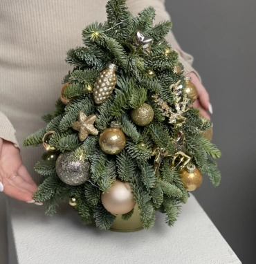 Ёлочная композиция ручной работы