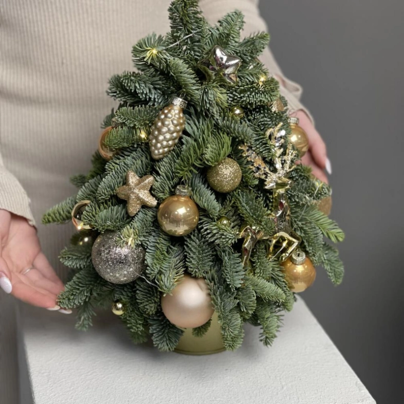 Ёлочная композиция ручной работы