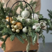 Новогодняя композиция из нобилиса (елки) 💫 4