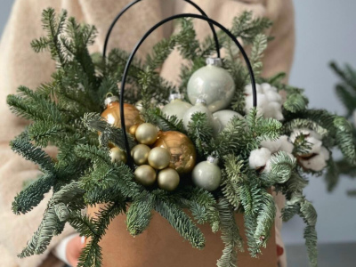 Новогодняя композиция из нобилиса (елки) 💫