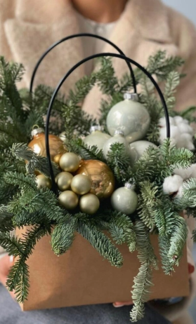 Новогодняя композиция из нобилиса (елки) 💫