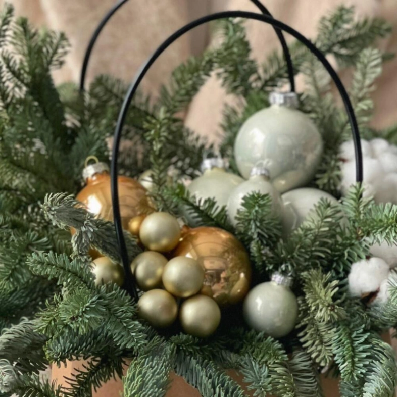 Новогодняя композиция из нобилиса (елки) 💫