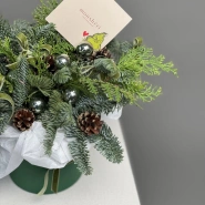 Хвойная композиция из еловых веток и нобилиса GREEN💚 4