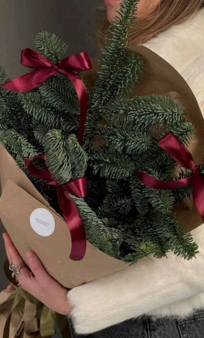 Новогодний букет из нобилиса🎄