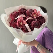 Сезонные бигуди в сочетании с орхидеей 1