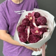 Сезонные бигуди в сочетании с орхидеей 2