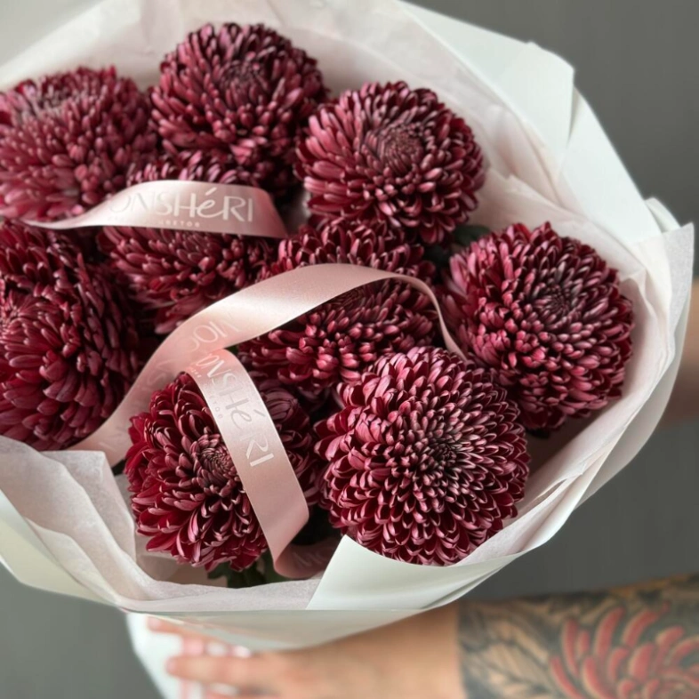 Моно из сезонных хризантем Бигуди 9