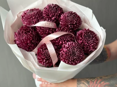 Моно из сезонных хризантем Бигуди 9