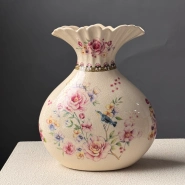 Винтажная ваза для цветов Фарфор 02 0