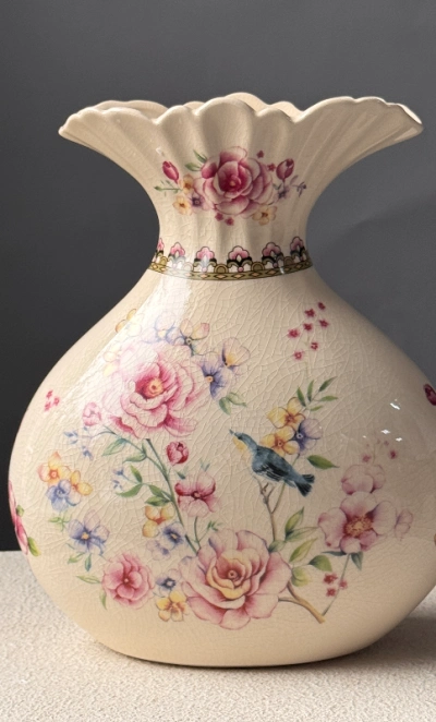 Винтажная ваза для цветов Фарфор 02