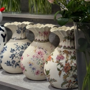 Винтажная ваза для цветов Фарфор 02 4