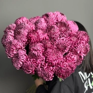 Моно из хризантемы бигуди под ленту 3