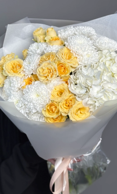 Букет «Sunrise» с кустовыми розами Solinero