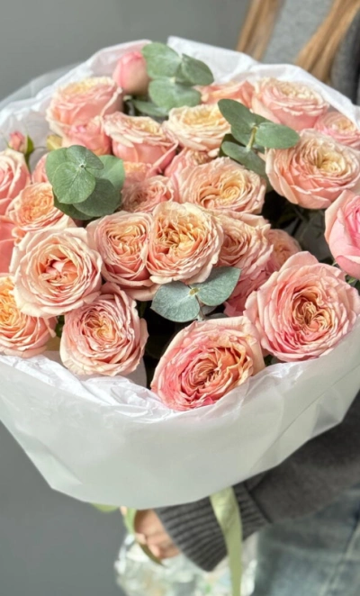 Пионовидные кустовые розы Tendresse