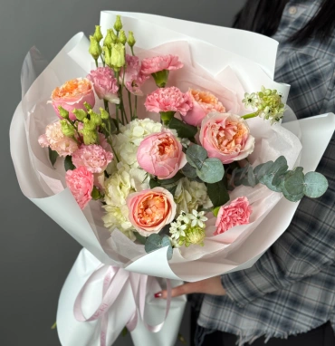 Авторская флористика «Персик» | необычный букет