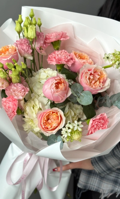 Авторская флористика «Персик» | необычный букет