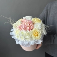 Композиция с ароматными розами &laquo;Цветочная акварель&raquo;  3