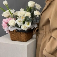 Корзина с цветами нежная😍 3