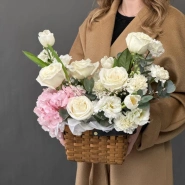 Корзина с цветами нежная😍 1