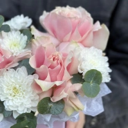 Сумочка с французскими розами &laquo;С Днем рождения!&raquo; + открытка в подарок 🎁 4