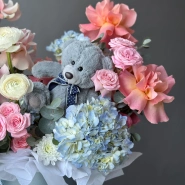 Композиция в коробке с мишкой  2